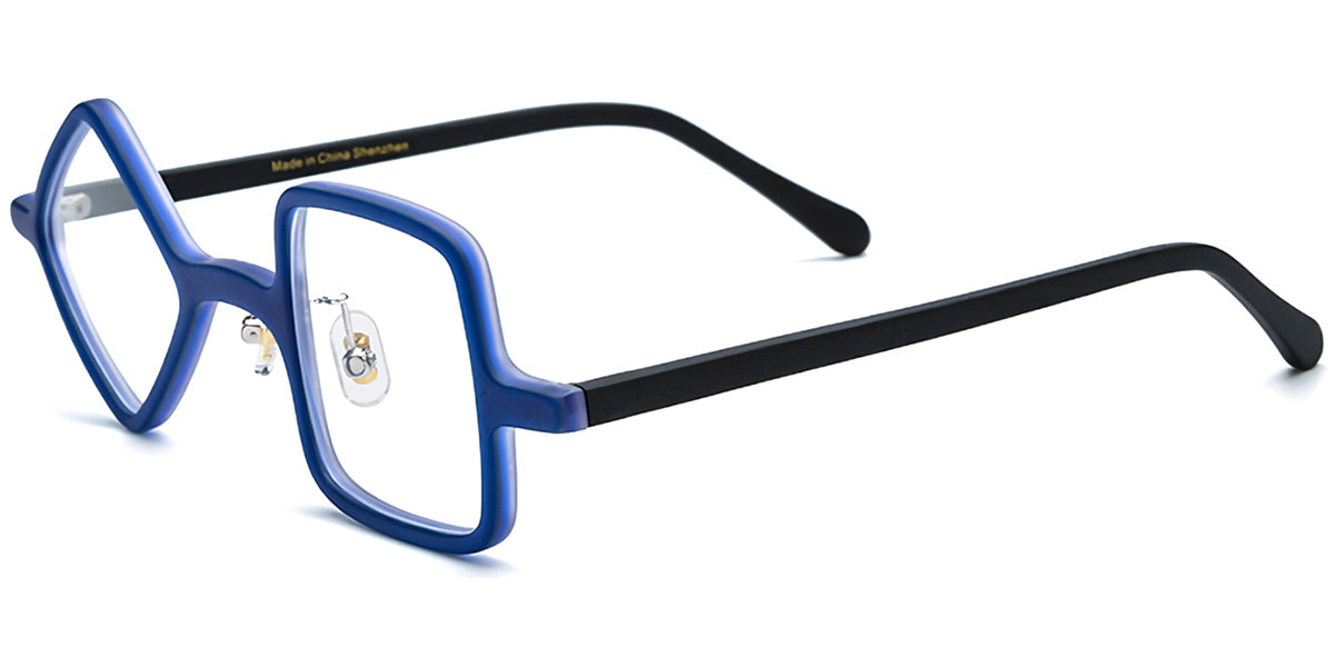 Acetate Square Geometric Frame F7163